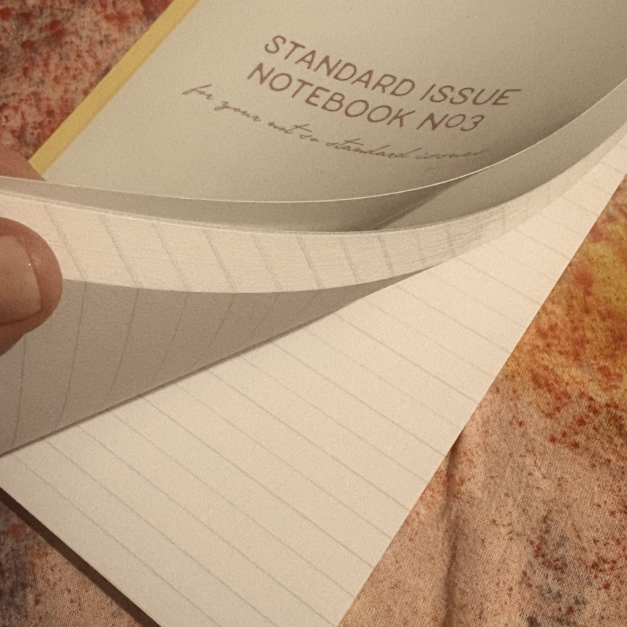 STANDARD ISSUE NOTEBOOK NO.3 – le drop